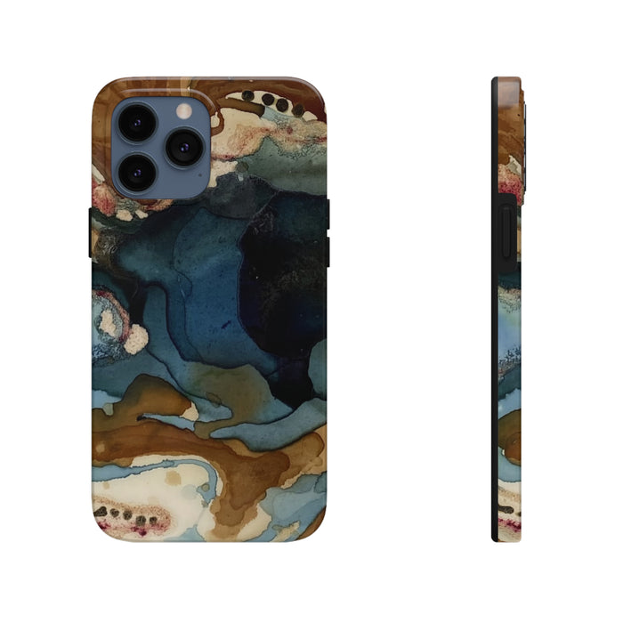 Blue & Brown Abstract Case Mate