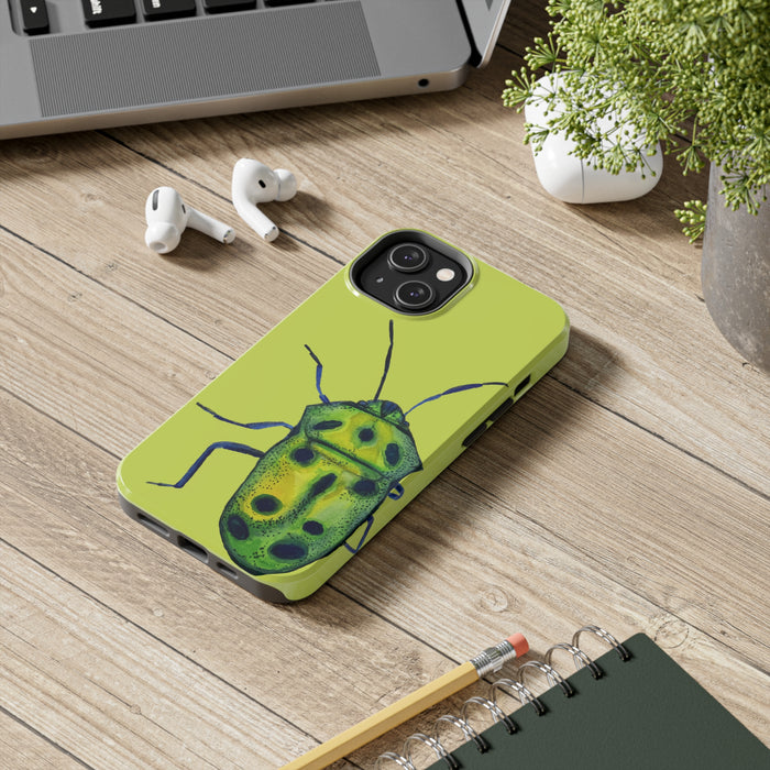 Green Beetle Tough Phone Cases