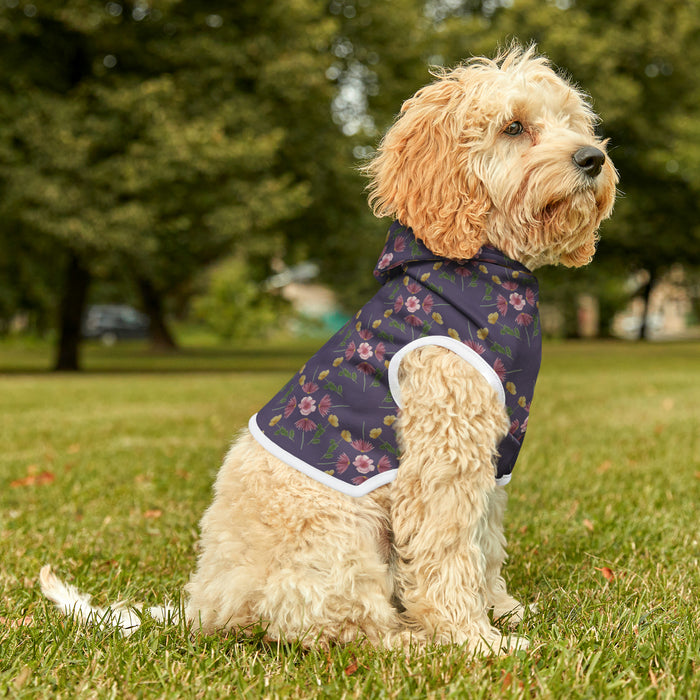 Purple Flower Pet Hoodie