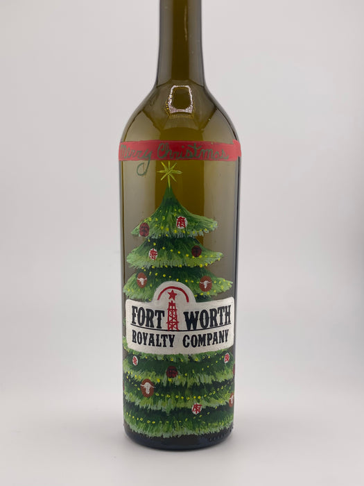 Hand Painted Wine Bottle