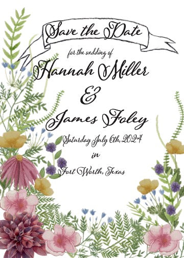 Garden Party Save the Date Invitation