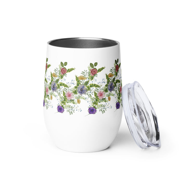 Wedding flowers Wine tumbler